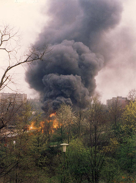 Brand der Grundschule Helfe 1993