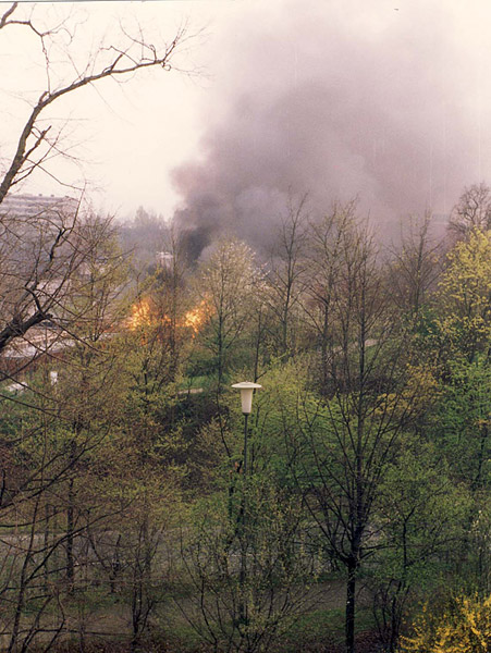 Brand der Grundschule Helfe 1993