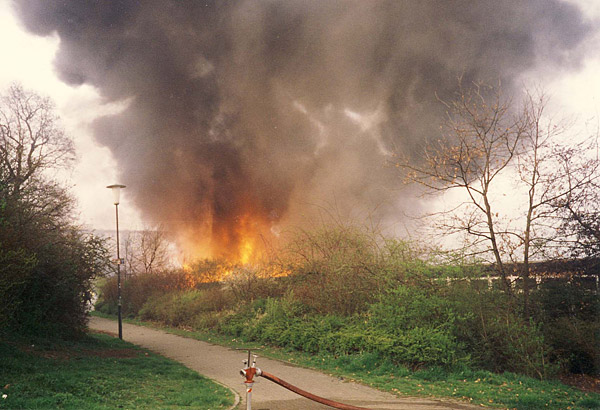 Brand der Grundschule Helfe 1993