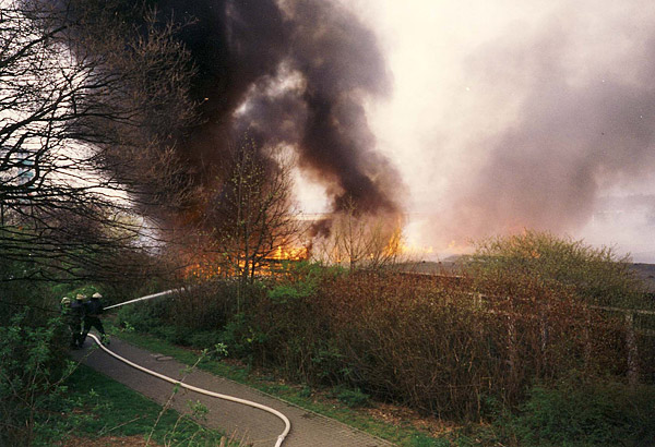 Brand der Grundschule Helfe 1993