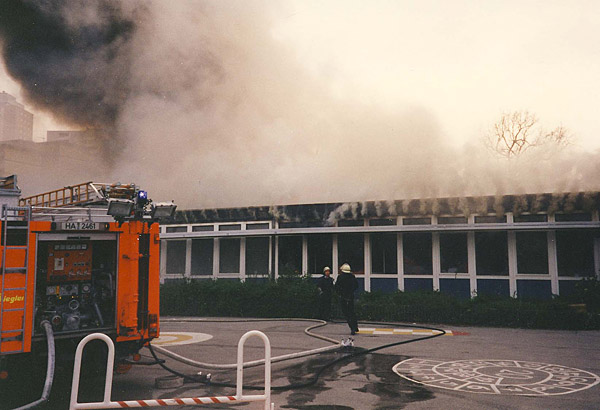 Brand der Grundschule Helfe 1993