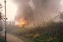 Brand der Grundschule Helfe 1993