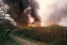 Brand der Grundschule Helfe 1993