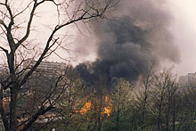 Brand der Grundschule Helfe 1993